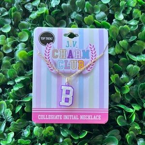 Purple Initial Necklace for Kids